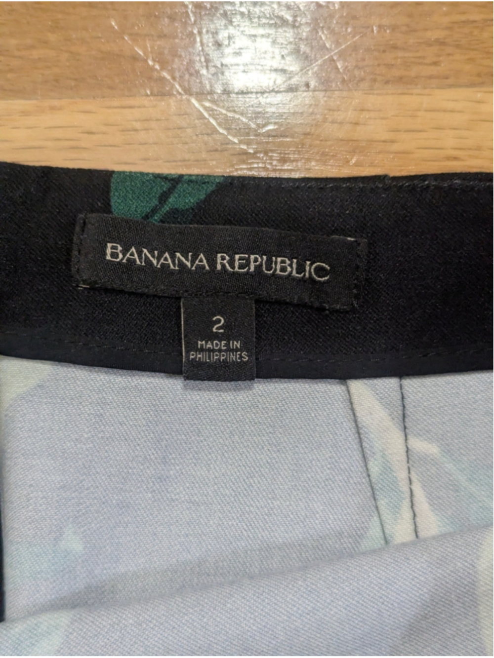 Banana Republic Black White Floral Pencil Skirt Size 2 - Picture 3 of 7